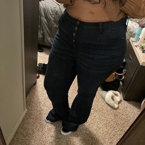 High waisted flare leg jeans